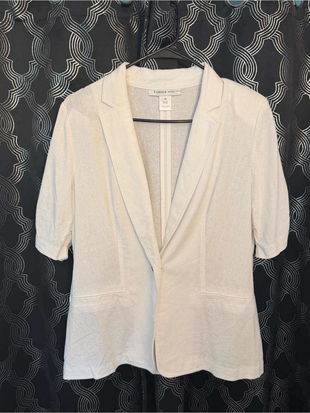 Carole White 3/4 Quarter Sleeve Open-Front Blazer